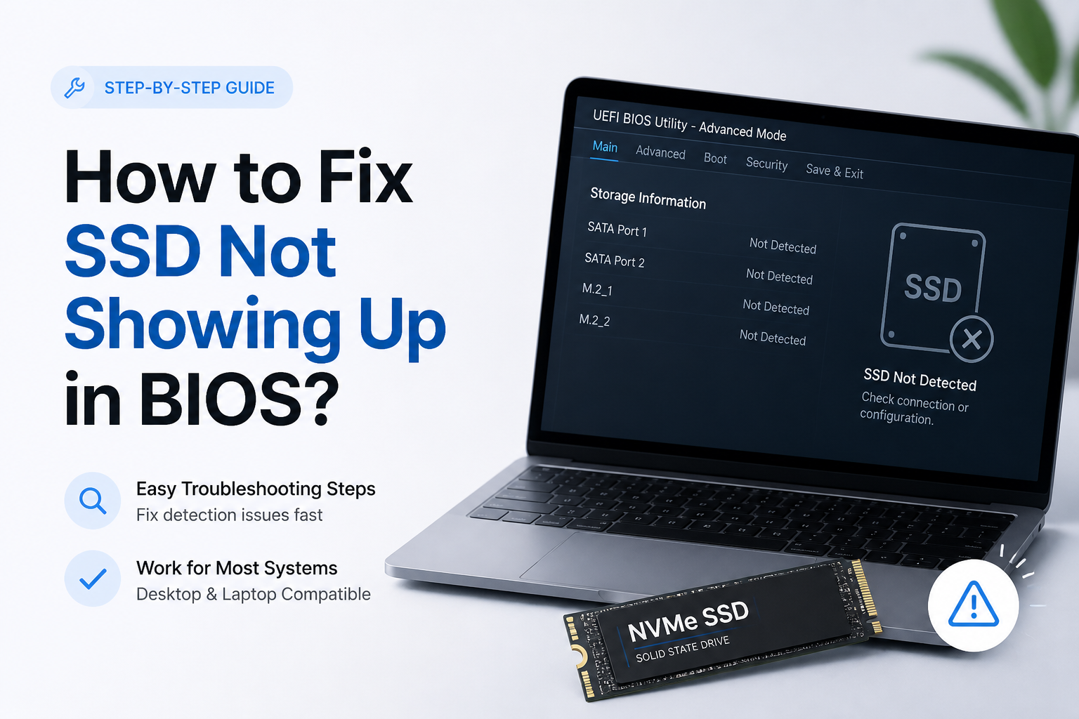How to Fix SSD Not Showing Up in BIOS?
