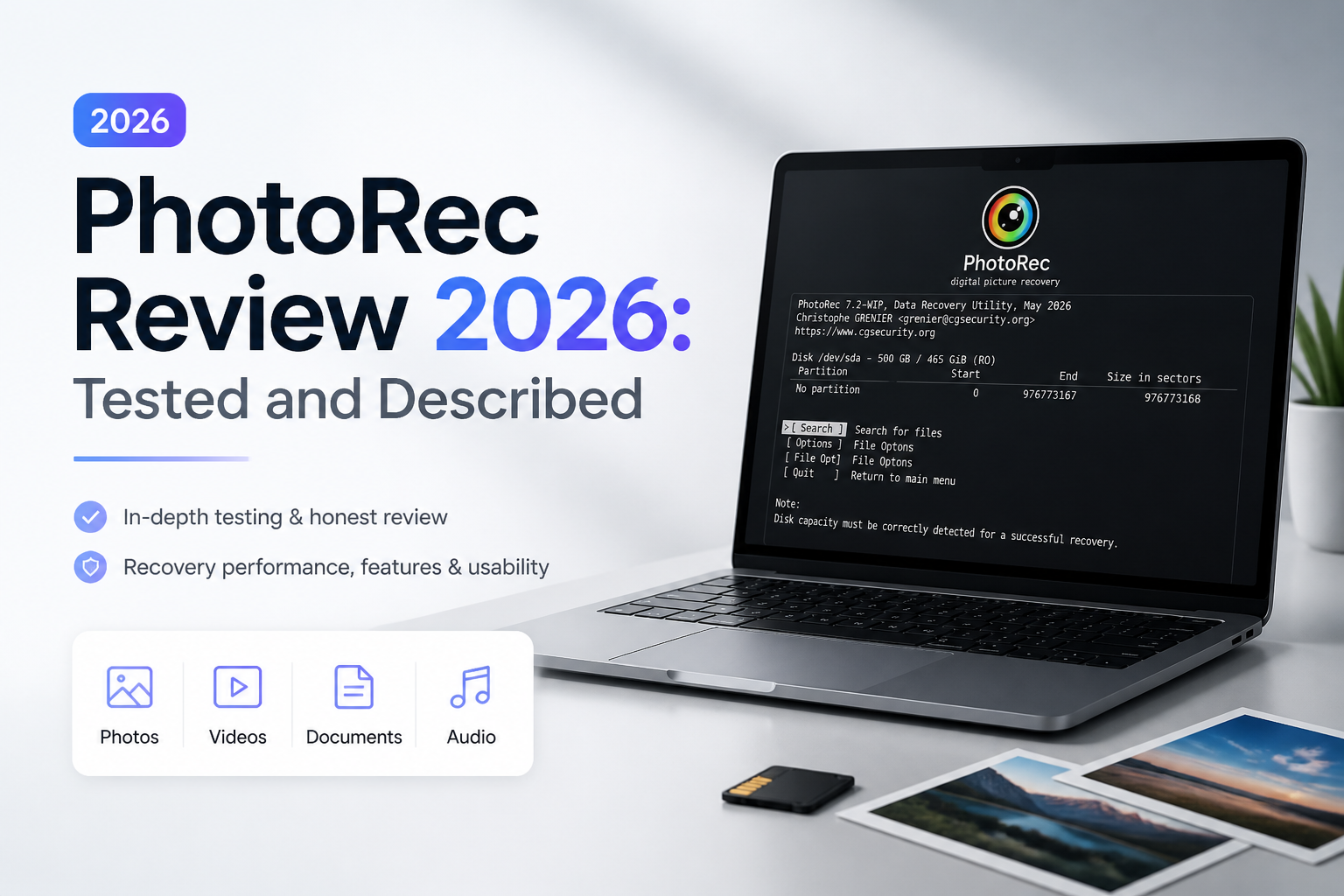 PhotoRec Review 2026: Tested and Described